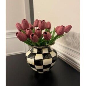 New 20pcs Mauve Artificial Tulip Silk Fake Fall Flowers 13.5" for Mother's Day